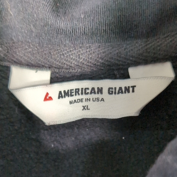 American Giant | Cotton Black Zip Up Sweater Jacket Minimalist Size XL - Picture 5 of 8
